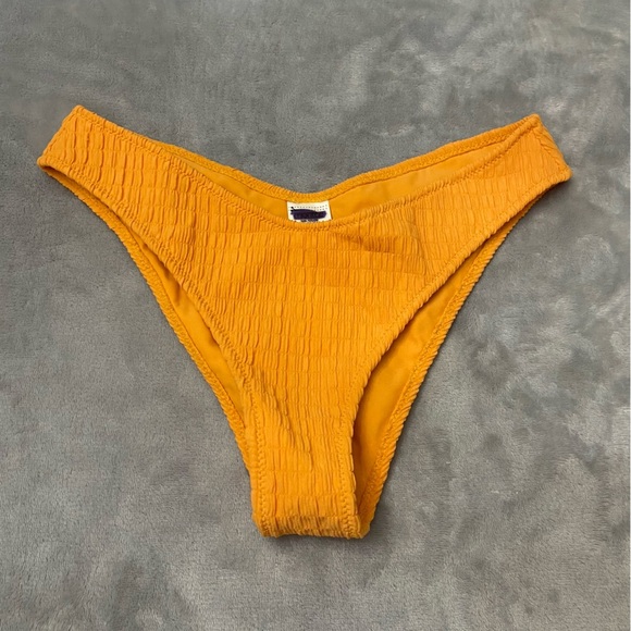 NEW! Montce Mari scrunch lulu zig-zag stitch bikini bottoms mango 27836 - Picture 3 of 7